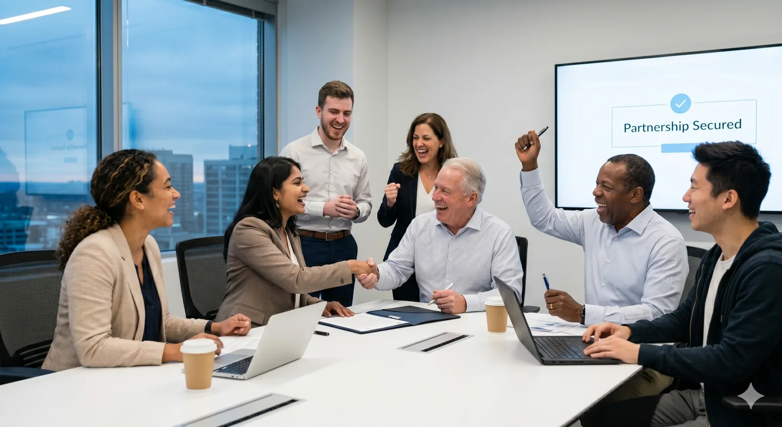 Agile Visa advisor with a leadership team