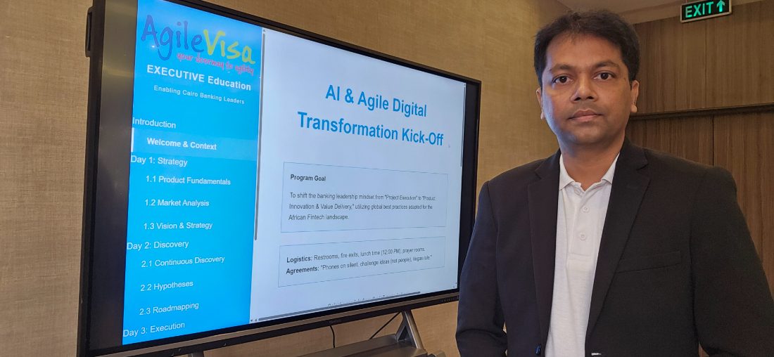 An Agile Visa AI Project Management classroom, founder-led by Prashant Shinde