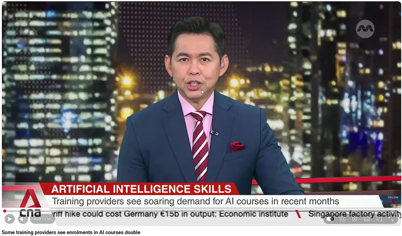Agile Visa founder Prashant Shinde featured on CNA discussing AI and the workforce